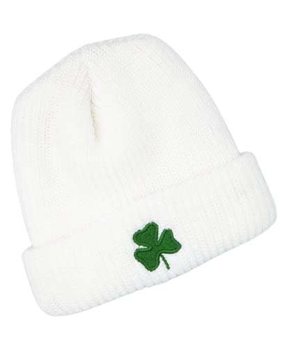 Ireland-Bred Kelly Green Irish Shamrock Knit Cap for Babies