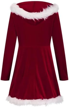 Womens Christmas Plush Mini Dresses