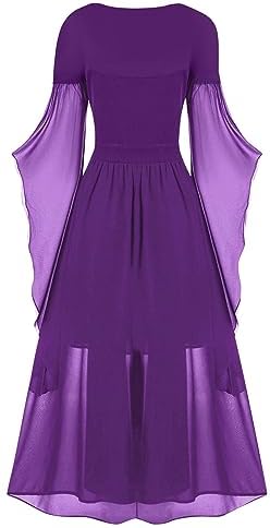 Gothic Punk Boho Gown Halloween Christmas Costumes for Women