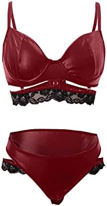 Bodysuit for Women Lace Chemise Babydoll Nightgown Set with Garter Bustier