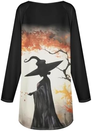 Halloween Party Long Sleeve Print T-Shirt
