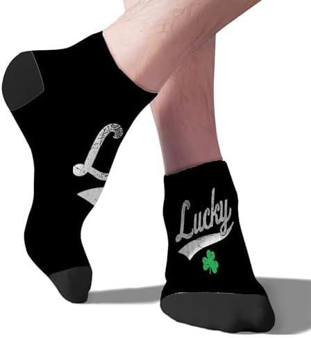 Lucky Bruhs Boys St Patricks Day shamrock athletic socks