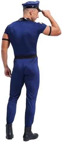 Mens Police Costume Set Role-Playing Uniform