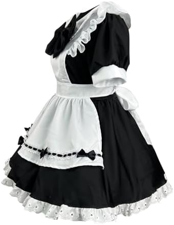 Exclusive Anime Halloween Costume maid uniform with apron for Women