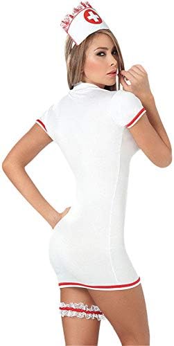 NaRHbrg Womens Nursing Cosplay Lingerie Set