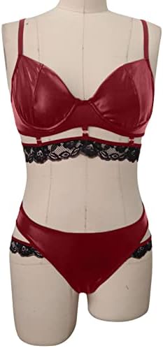 Bodysuit for Women Lace Chemise Babydoll Nightgown Set with Garter Bustier