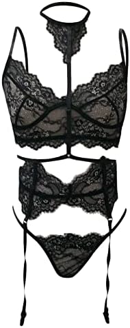 Elegant Red Lace Lingerie Set for Roleplay