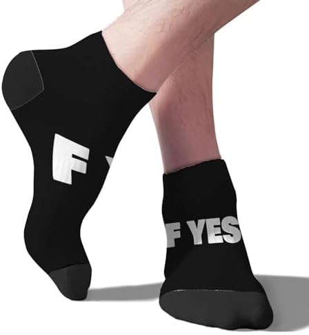 F YesMens Crew Sock for Boys Long Knee High Sock Whimsical Design