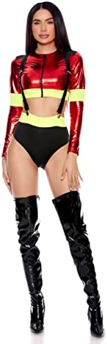 Firefighter Costume Set - Forplay Womens Exotic Costume with Hose Pumps Suspenders