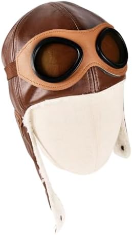 UUYYEO Kids Pilot Hat with Earflaps - Warm Winter Cap for Boys Girls
