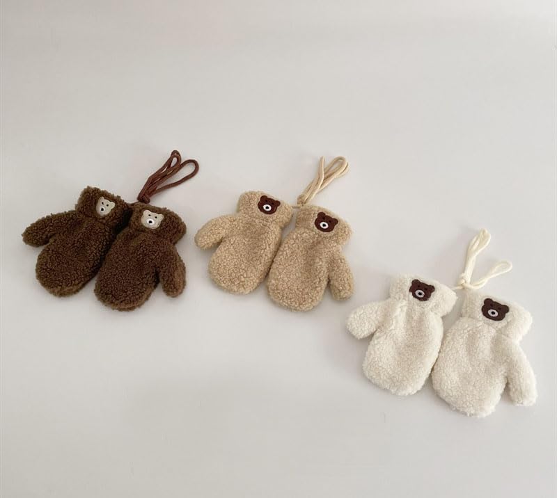Winter Warm Bear Gloves for Boys Girls and Babies