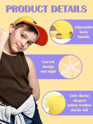 Geyoga 4-Pack Funny Rubber Duck Hats