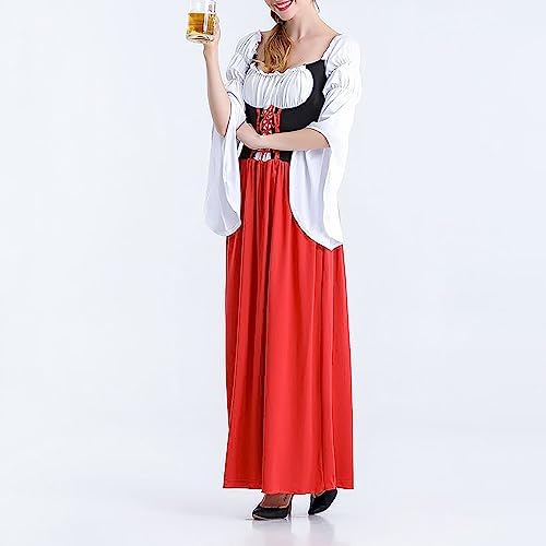 German Beer Girl Dirndel Costume Dress for Women