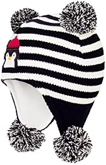 Century Star Baby Winter Fleece Hat with Pom Poms