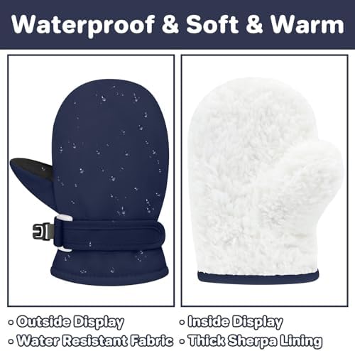 QIKQIK Toddler Waterproof Mittens