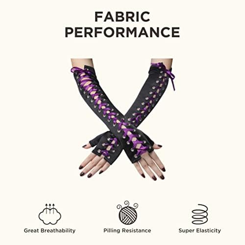 Elegant Party Gloves for Women - Long Elbow Lace-Ups