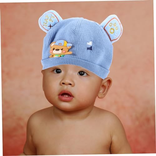 Cute Bear Knitted Hat for Boys Autumn Winter