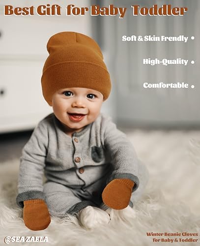 Protective Baby Hats Mittens Set for Infants and Toddlers