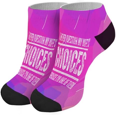 Cheerful Humorous I Never Question My Wifes Choice Mens Kawaii Socks