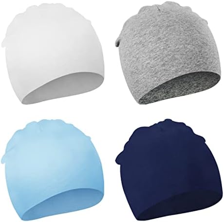 DRESHOW BQUBO 4-Piece Baby Beanie Set - Soft and Warm for Babies