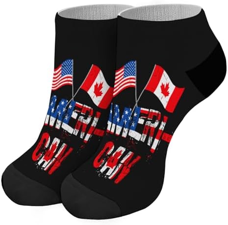 Ankel Socks Canada US Patriotic Fashionable for Men Women Comfortable Durable