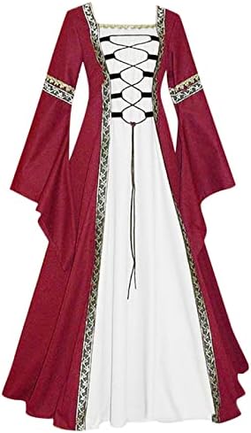 YELLDesk Plus Size MedievalNineteenth-Century Dress for Women Snowgoat Style