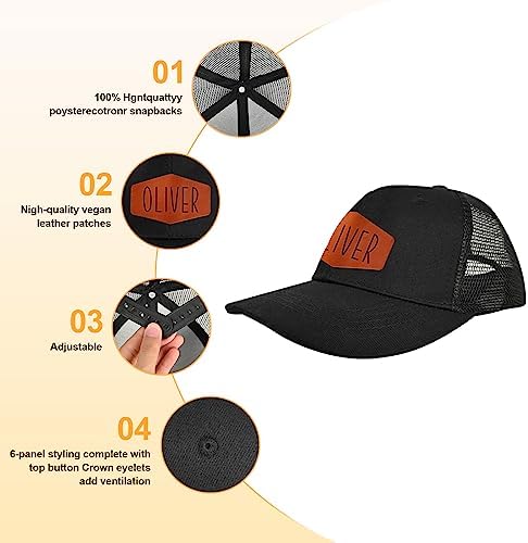Personalized Toddler Baseball Cap with Leather Patch