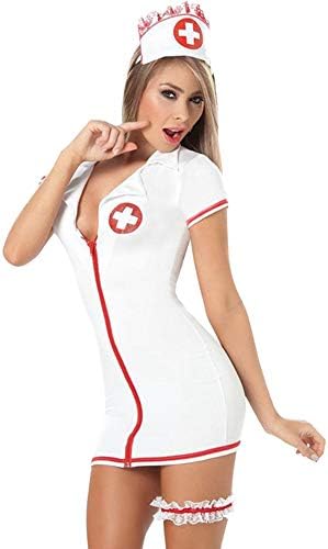 NaRHbrg Womens Nursing Cosplay Lingerie Set