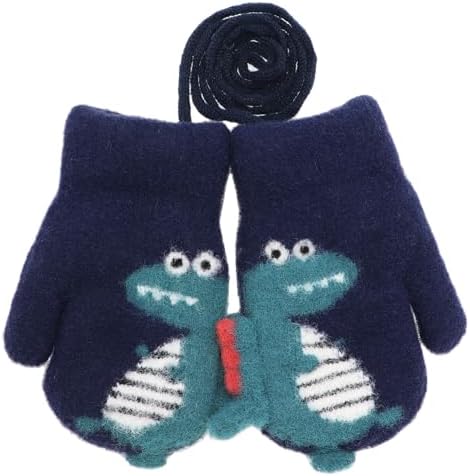 Dinosaur Winter Knit Mittens for Toddler