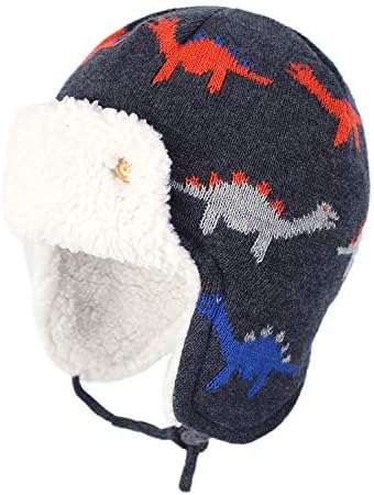 Zando Sherpa Lined Warm Fleece Pilot Hat Set for Baby