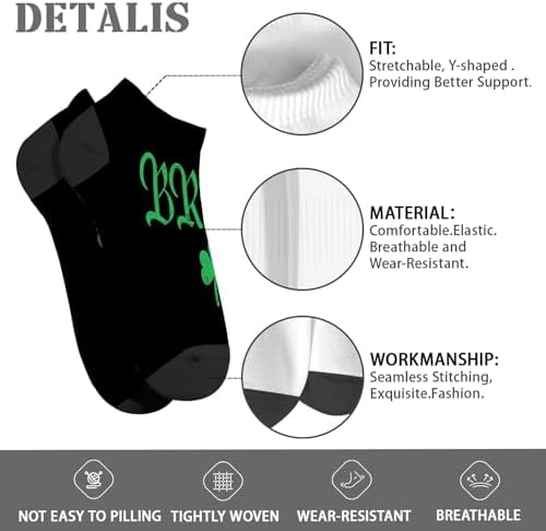 Mens St Patricks Day shamrock socks with gift tokens