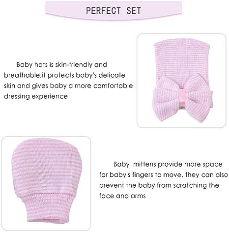 Baby Caps and Mittens Newborn Set for Boys Girls