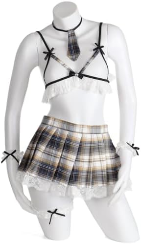 Sleek Plaid Schoolgirl Outfit for Cosplay