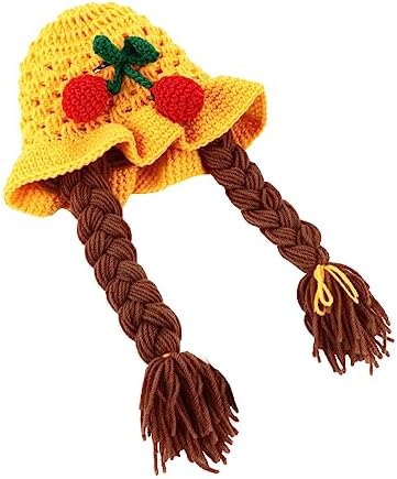 Didiseaon Knitted Cherry Pattern Winter Hat for Boys and Girls