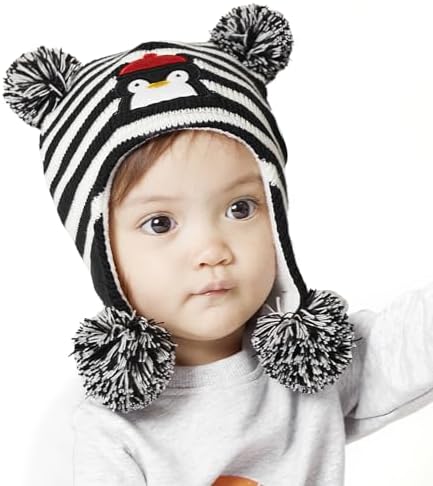 Century Star Baby Winter Fleece Hat with Pom Poms