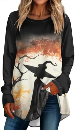 Halloween Party Long Sleeve Print T-Shirt