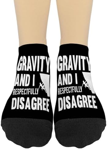Gravity And I Respectfully Disagree Rock Climbing Boys Crew Socks