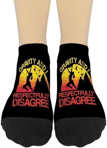 Gravity and I Respectfully Disagree Rock Climbing Ankle Socks