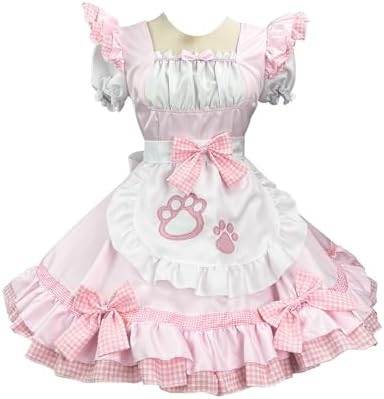 Womens Plus Size Maid Costume Cat Paw Anime Detectives kawaii Costume