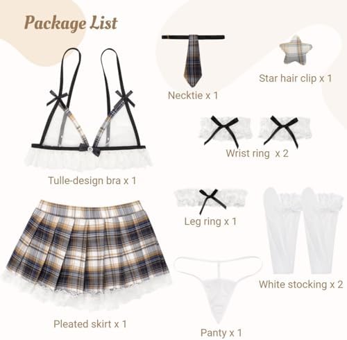 Sleek Plaid Schoolgirl Outfit for Cosplay