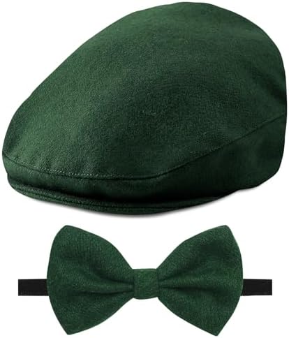 AJ DESIGN Baby Boy Driver Cap Set Newsboy Bow Tie 3M-8Y