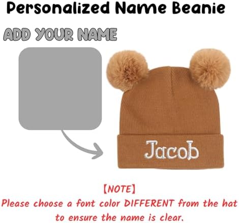 Lanleay Custom Name Beanie Hats for Babies Boys