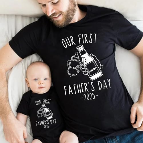 Personalized Dad SonMothers Day Matching T-Shirt Hoodie Set Custom Design