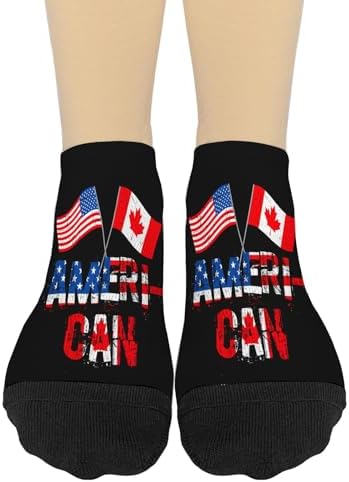 Ankel Socks Canada US Patriotic Fashionable for Men Women Comfortable Durable