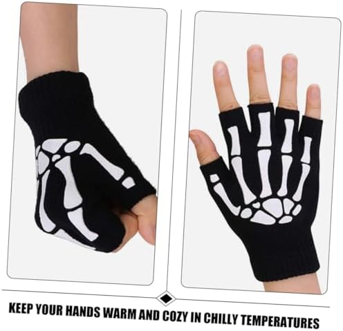 Ipetboom Spooky Skeleton Gloves Halloween cosplay