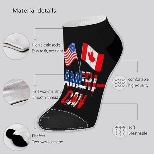 Ankel Socks Canada US Patriotic Fashionable for Men Women Comfortable Durable