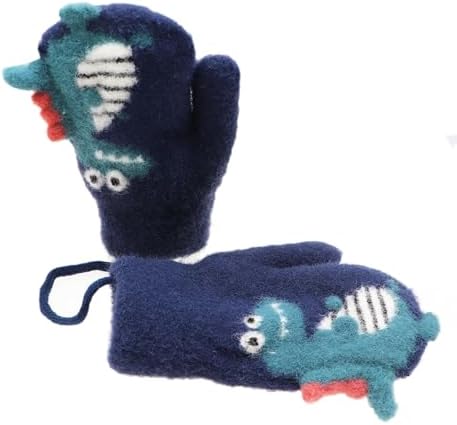 Dinosaur Winter Knit Mittens for Toddler