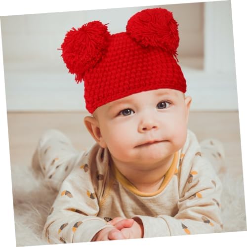 Winter Warm Christmas Hat for Boys - Red