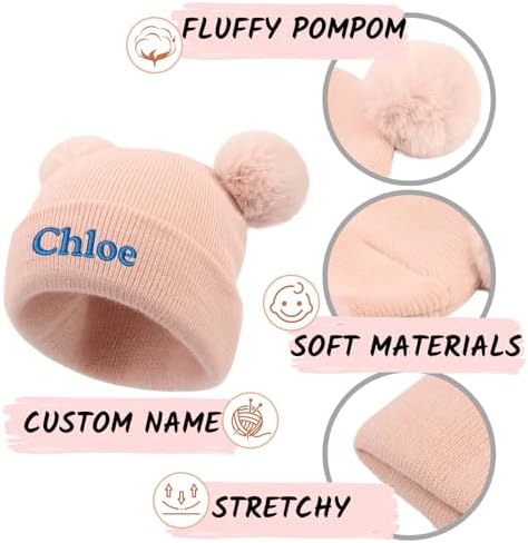 Lanleay Custom Name Beanie Hats for Babies Boys