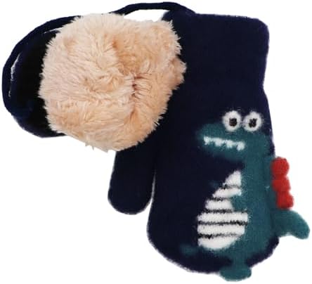 Dinosaur Winter Knit Mittens for Toddler